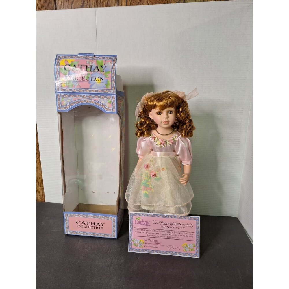 Vintage Cathay Collection Porcelain Doll Eleanor 16” In Original Box.
